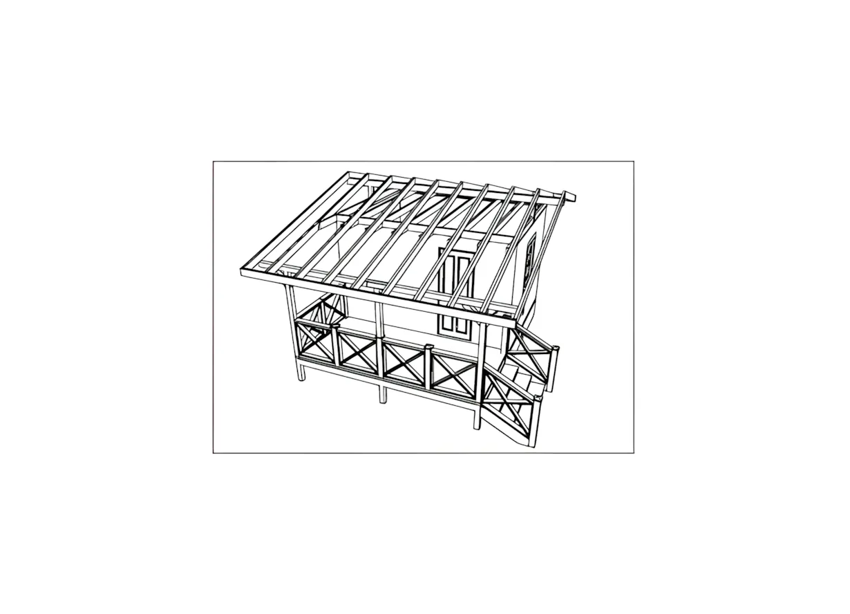 Баня 3×4: Чертёж