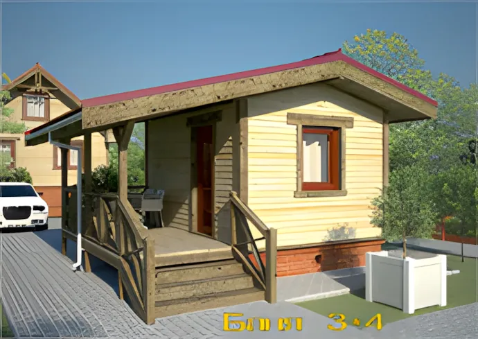 Баня 3×4 — вид проекта