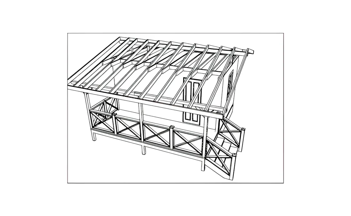 Баня 3×5: Чертёж
